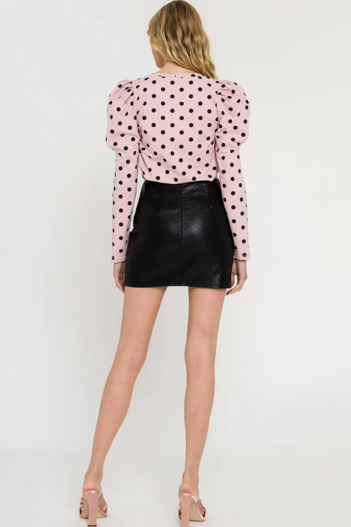 english_factory__dotted_p_2.webp ENGLISH FACTORY Tops*- Dotted Puff Long Sleeve T-shirt PINKMULTI