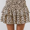 ENGLISH FACTORY Skirts | Tops*- Dotted Smocked Skirt BEIGE/BLACK