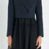 ENGLISH FACTORY Matching Sets | Jackets & Coats*- Double Breasted Button Blazer