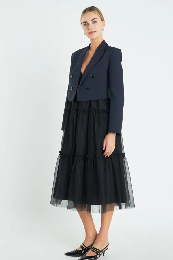 ENGLISH FACTORY Matching Sets | Jackets & Coats*- Double Breasted Button Blazer