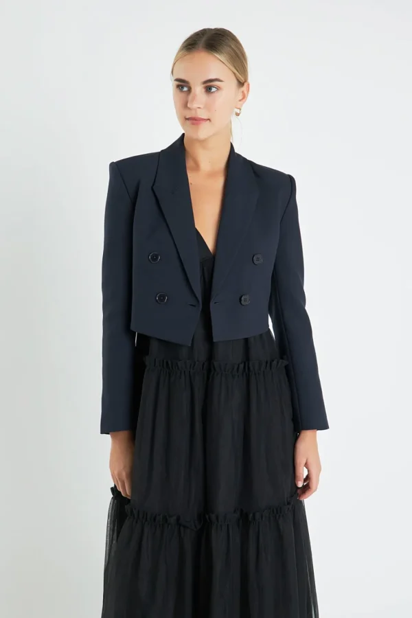 ENGLISH FACTORY Matching Sets | Jackets & Coats*- Double Breasted Button Blazer