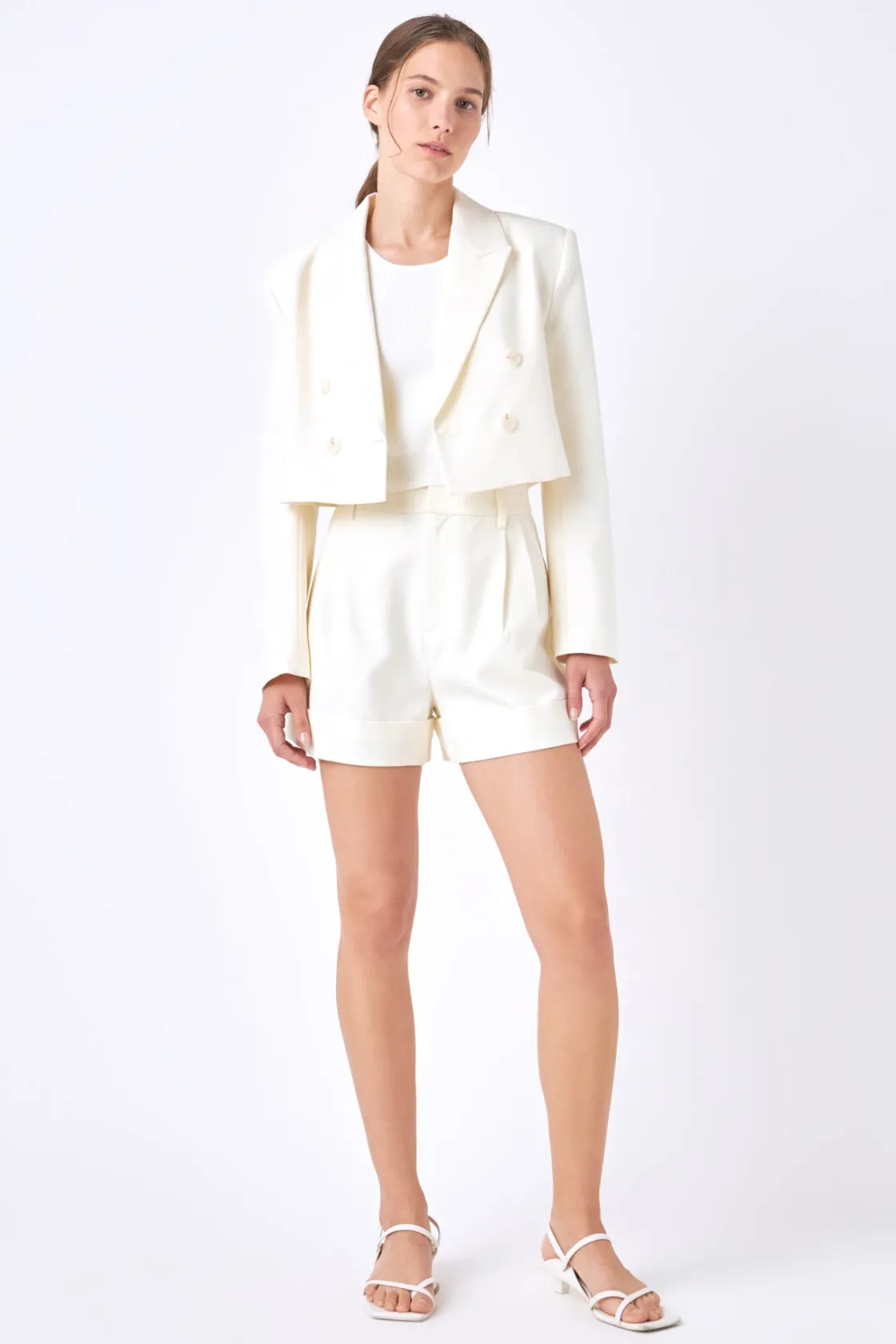 english_factory__double_b_4.webp ENGLISH FACTORY Matching Sets | Jackets & Coats*- Double Breasted Button Blazer