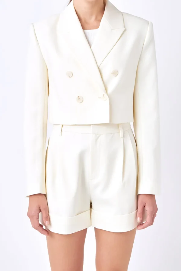 ENGLISH FACTORY Matching Sets | Jackets & Coats*- Double Breasted Button Blazer