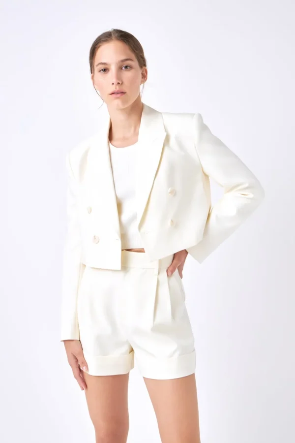 ENGLISH FACTORY Matching Sets | Jackets & Coats*- Double Breasted Button Blazer