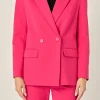 ENGLISH FACTORY Sweaters & Knits | Matching Sets*- Double-breasted Knit Blazer FUCHSIA