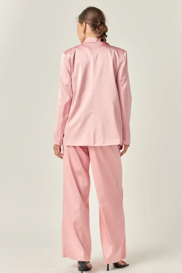ENGLISH FACTORY Blazers | Tops*- Drapey Blazer PINK