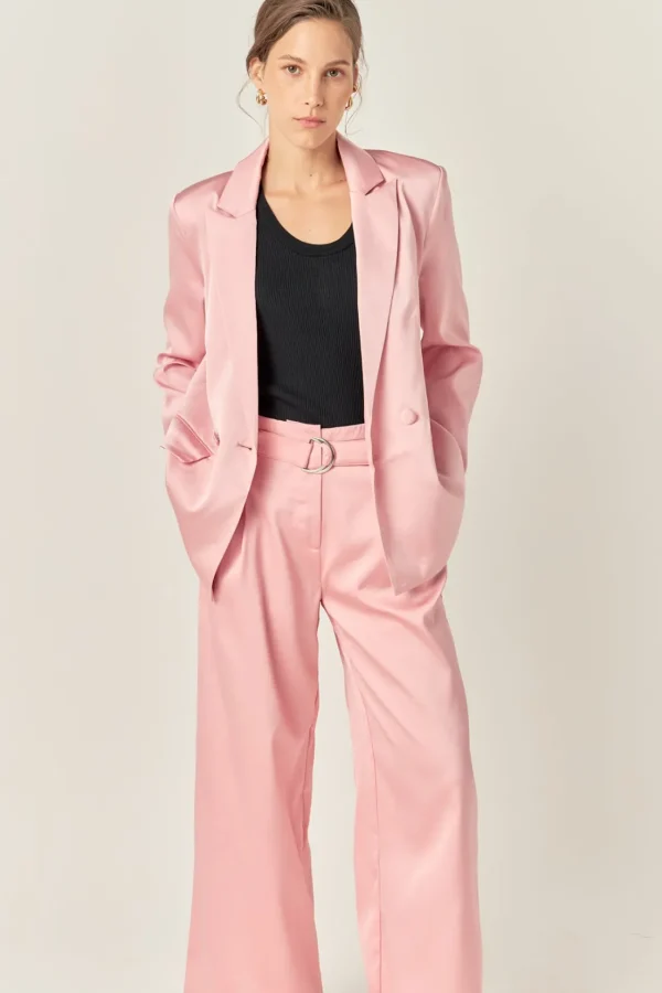 ENGLISH FACTORY Blazers | Tops*- Drapey Blazer PINK