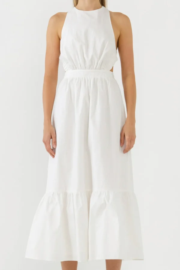 ENGLISH FACTORY Tops*- Elastic Detail Sleeveless Dress