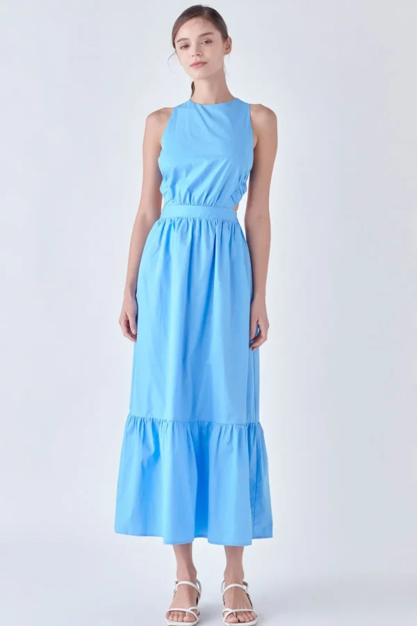 ENGLISH FACTORY Tops*- Elastic Detail Sleeveless Dress