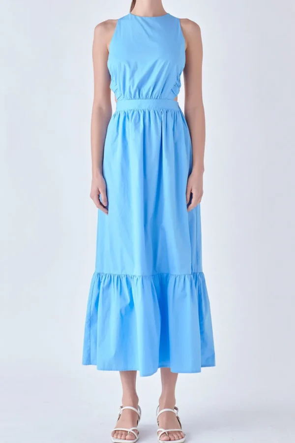 ENGLISH FACTORY Tops*- Elastic Detail Sleeveless Dress
