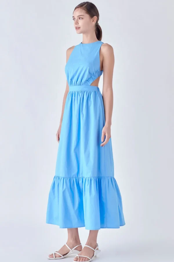 ENGLISH FACTORY Tops*- Elastic Detail Sleeveless Dress