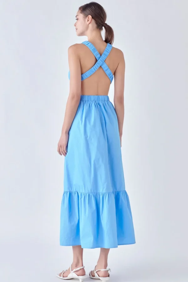 ENGLISH FACTORY Tops*- Elastic Detail Sleeveless Dress