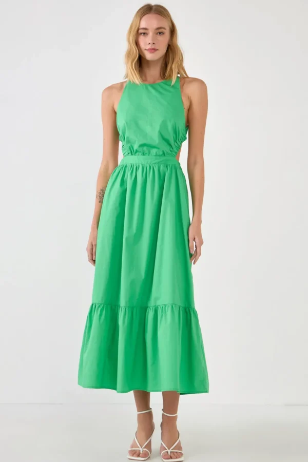 ENGLISH FACTORY Tops*- Elastic Detail Sleeveless Dress