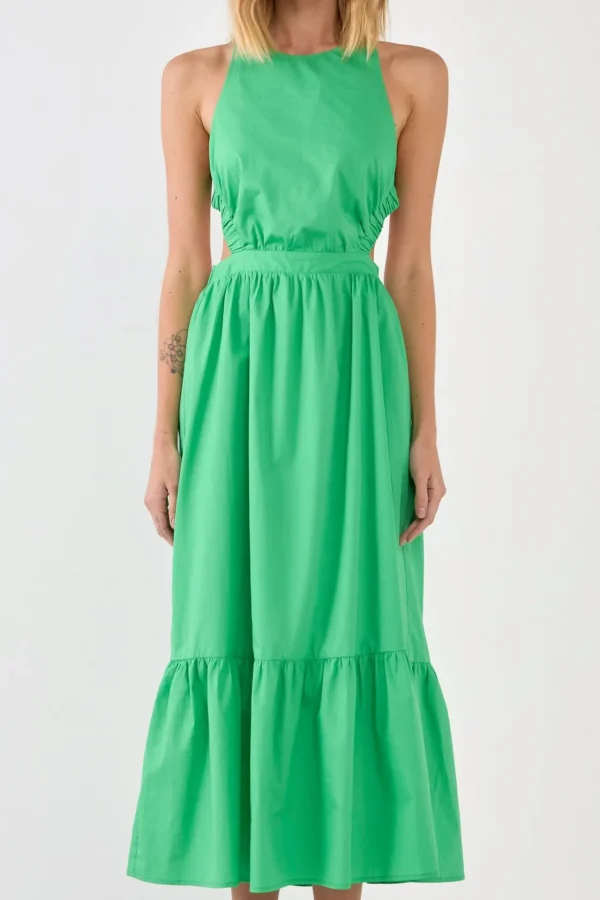 ENGLISH FACTORY Tops*- Elastic Detail Sleeveless Dress