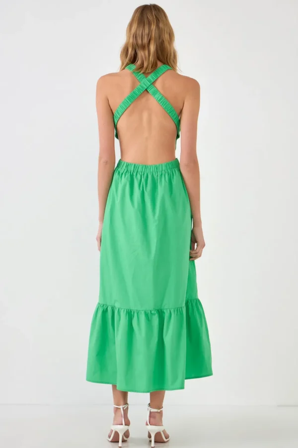 ENGLISH FACTORY Tops*- Elastic Detail Sleeveless Dress