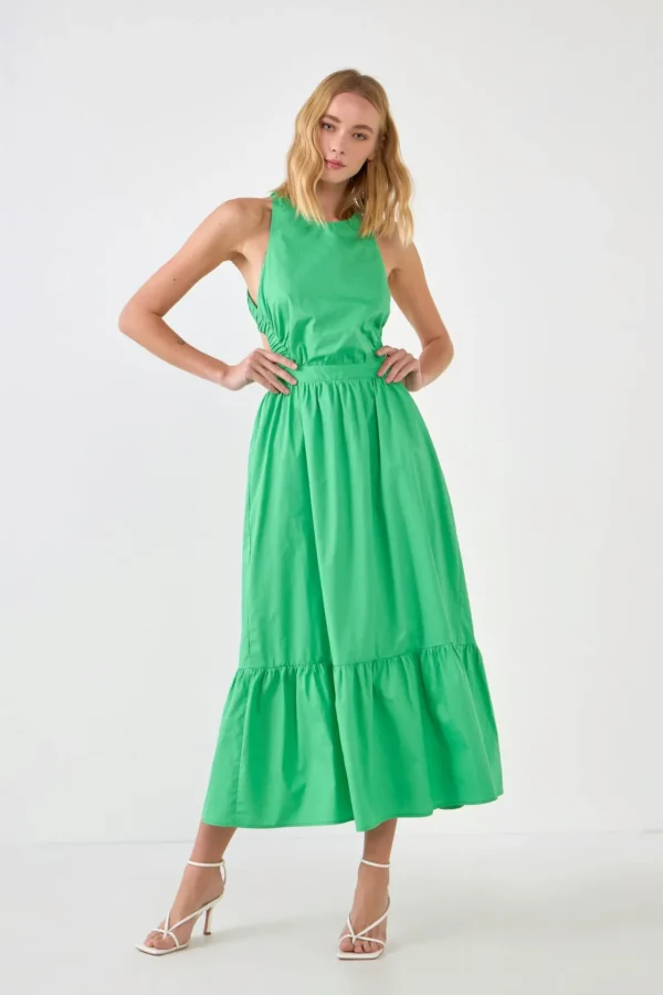 ENGLISH FACTORY Tops*- Elastic Detail Sleeveless Dress