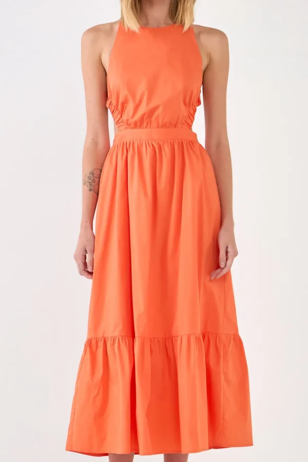 ENGLISH FACTORY Tops*- Elastic Detail Sleeveless Dress