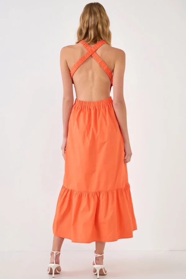 ENGLISH FACTORY Tops*- Elastic Detail Sleeveless Dress