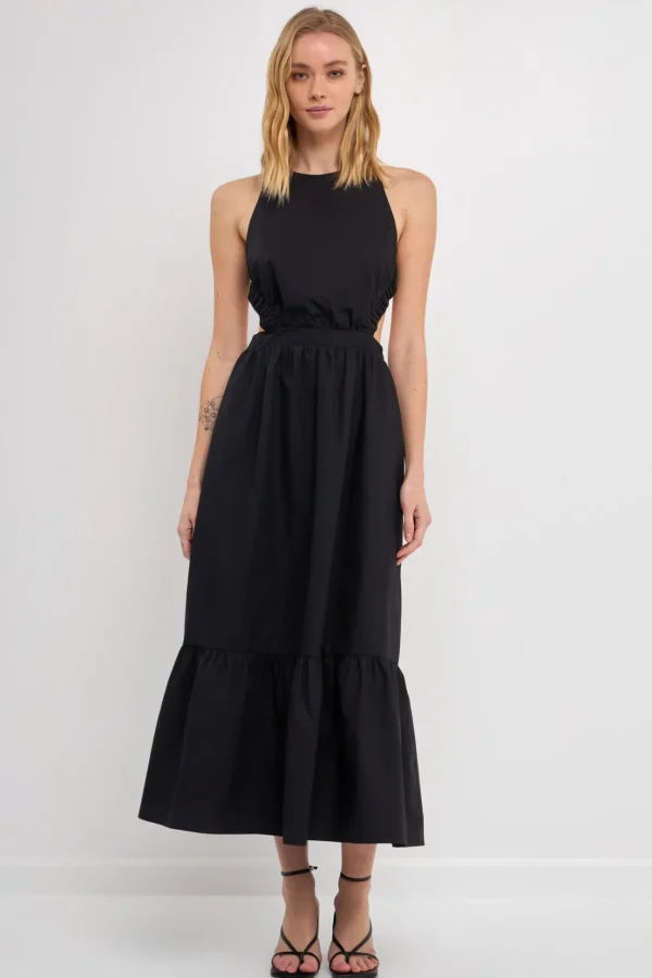 ENGLISH FACTORY Tops*- Elastic Detail Sleeveless Dress