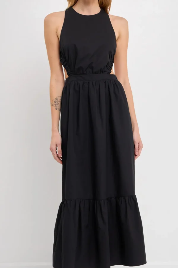 ENGLISH FACTORY Tops*- Elastic Detail Sleeveless Dress