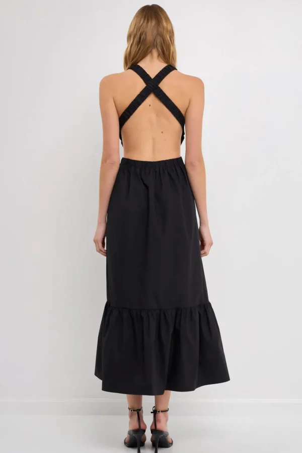 ENGLISH FACTORY Tops*- Elastic Detail Sleeveless Dress