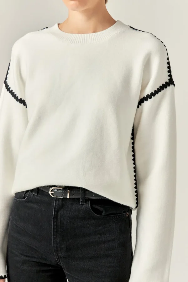 ENGLISH FACTORY Sweaters & Knits*- Embroidery Detailed Sweater