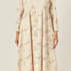ENGLISH FACTORY Lace Dresses | Tops*- Embroidered Lace Midi Dress IVORY
