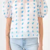 ENGLISH FACTORY Tops*- Embroidery Organza Top BLUEMULTI