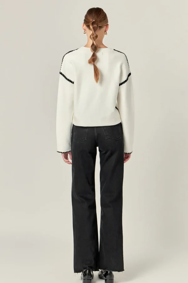 ENGLISH FACTORY Sweaters & Knits*- Embroidery Detailed Sweater