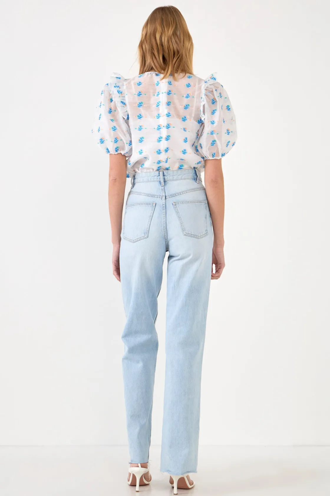 english_factory__embroide_2-5.webp ENGLISH FACTORY Tops*- Embroidery Organza Top BLUEMULTI