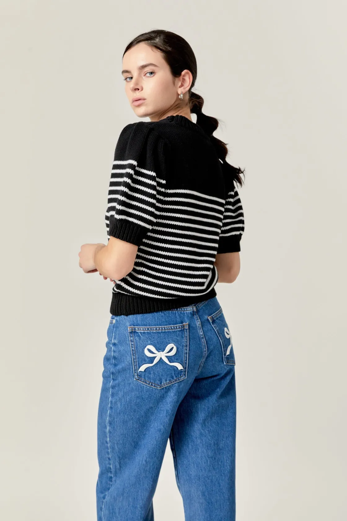 english_factory__embroide_4-2.webp ENGLISH FACTORY Denim | Pants*- Embroidered Bow DENIM