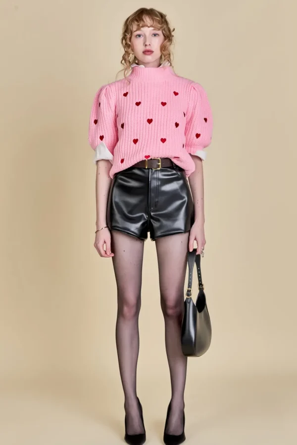 ENGLISH FACTORY Sweaters & Knits | Tops*- Embroidered Heart Sweater