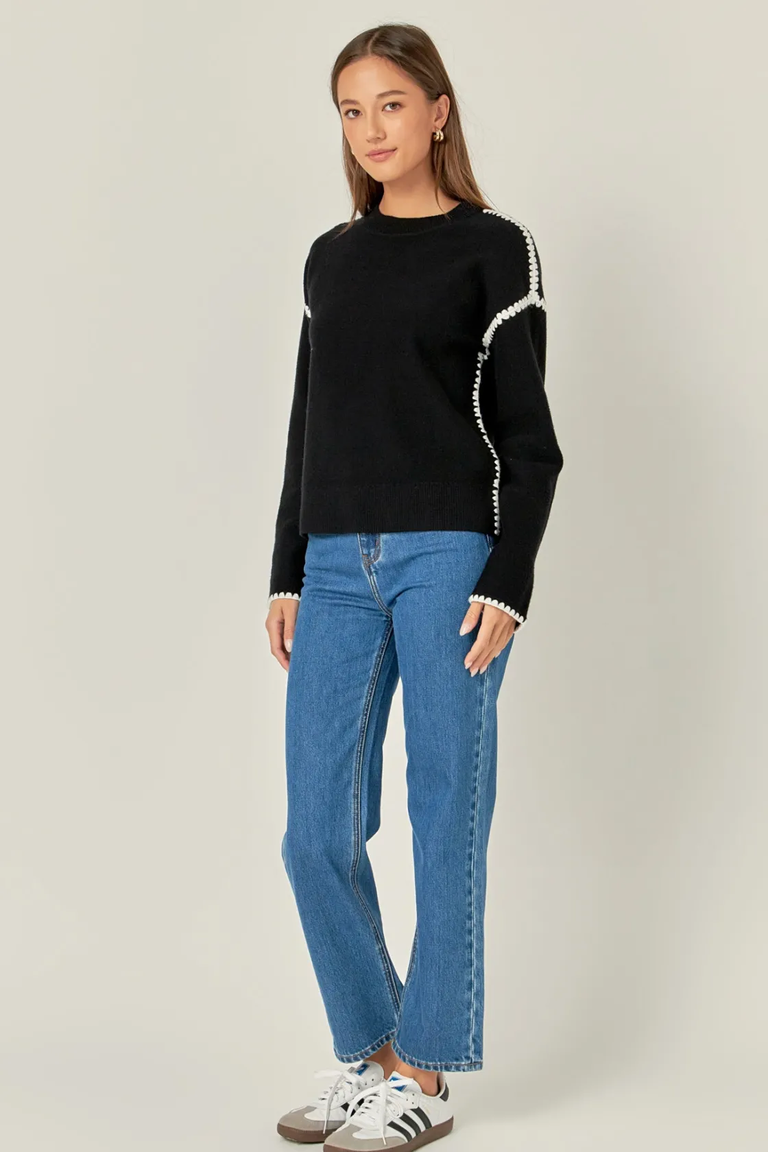english_factory__embroide_6-3.webp ENGLISH FACTORY Sweaters & Knits*- Embroidery Detailed Sweater