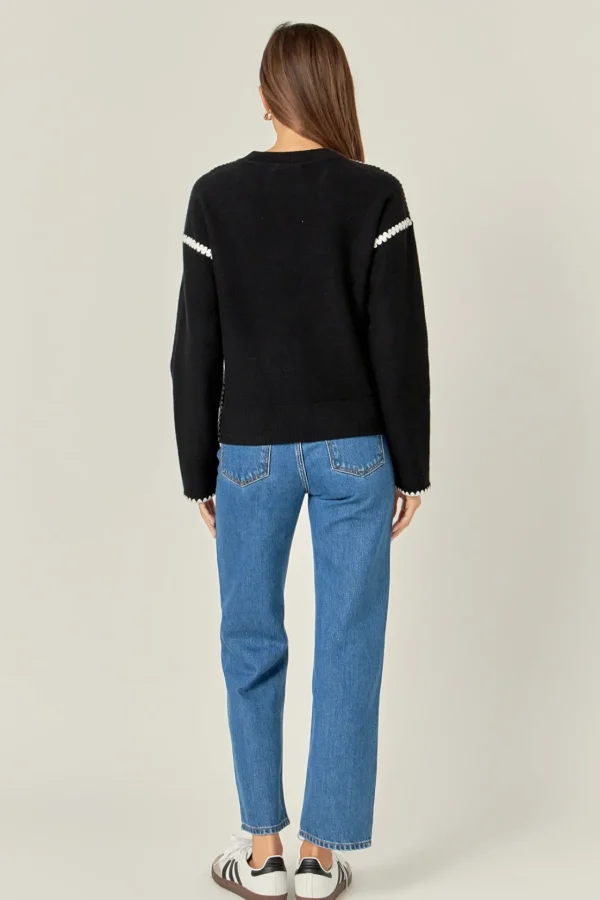 ENGLISH FACTORY Sweaters & Knits*- Embroidery Detailed Sweater