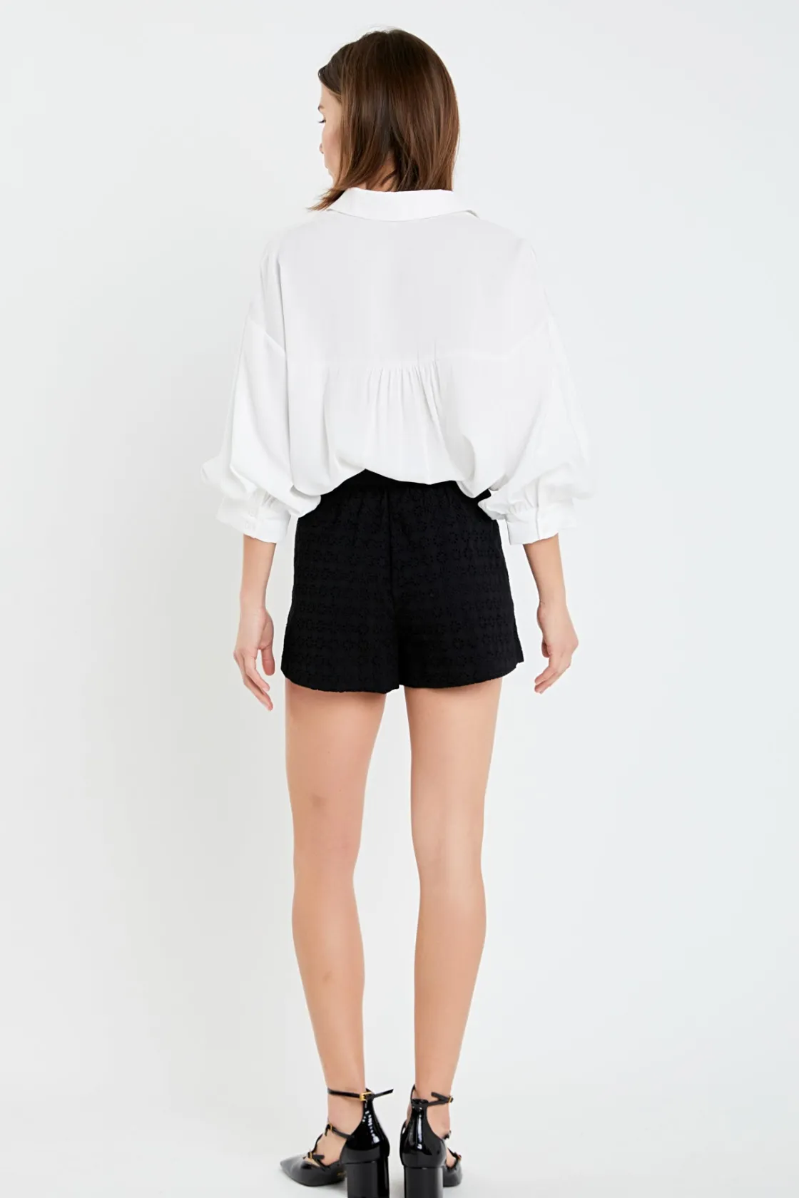 english_factory__embroide_7.webp ENGLISH FACTORY Matching Sets | Shorts & Skorts*- Embroidered Cotton Shorts