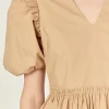 ENGLISH FACTORY Tops*- Eyelet Mixed Media Knit Top
