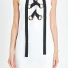 ENGLISH FACTORY Tops*- Eyelet Mini Dress OFFWHITE/BLACK