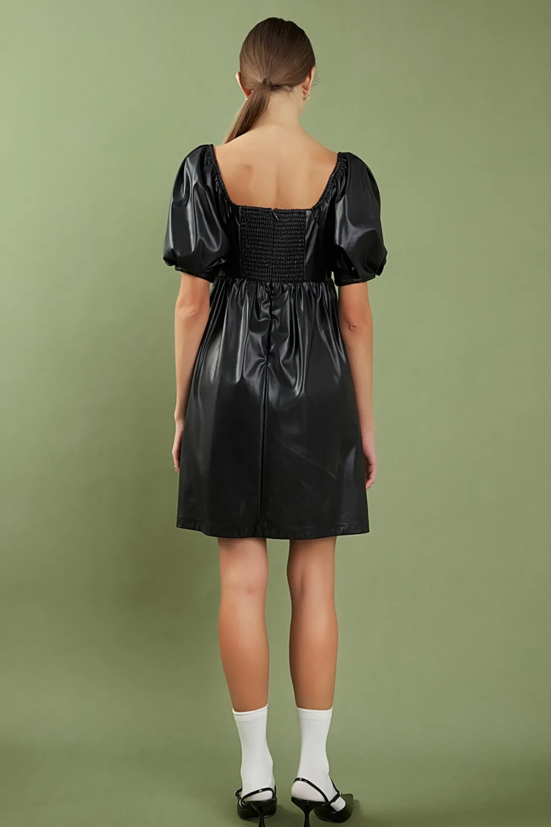 english_factory__faux_lea_2-6.webp ENGLISH FACTORY Leather Dresses | Tops*- Faux Leather Mini Dress BLACK