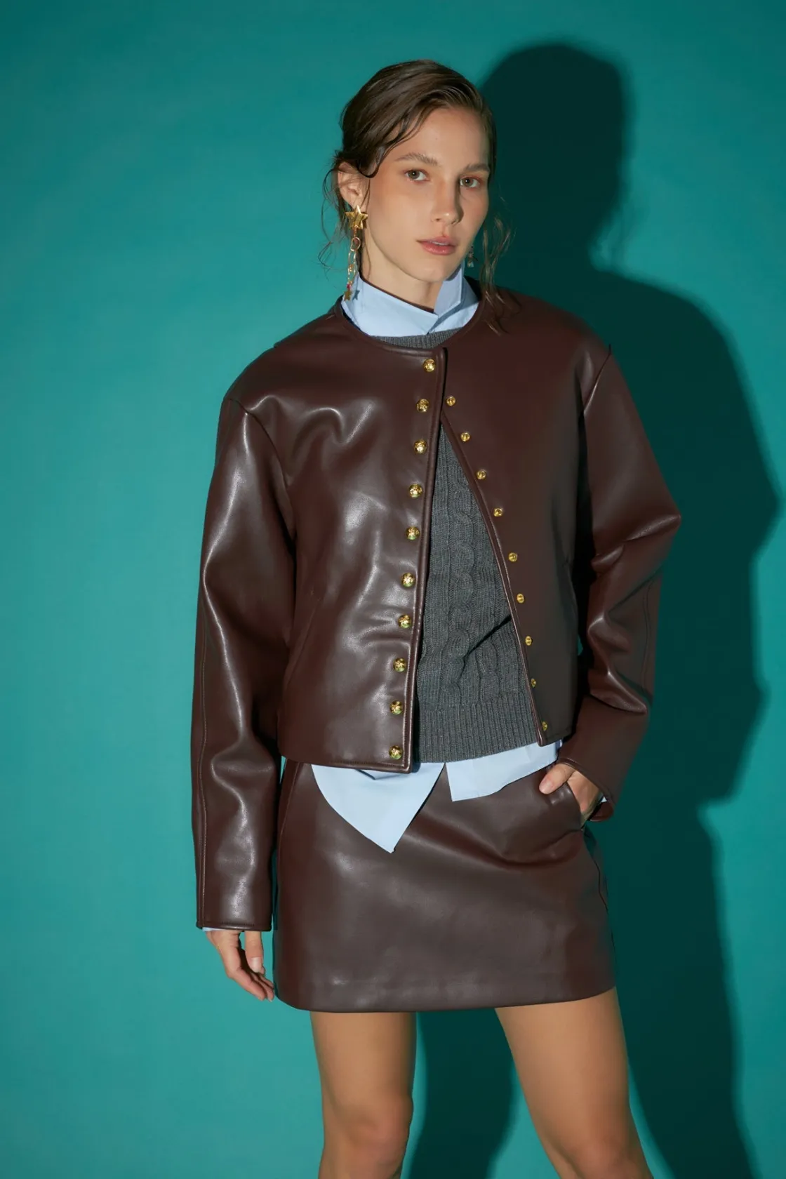 english_factory__faux_lea_3-1.webp ENGLISH FACTORY Matching Sets*- Faux Leather Skort DARKBROWN