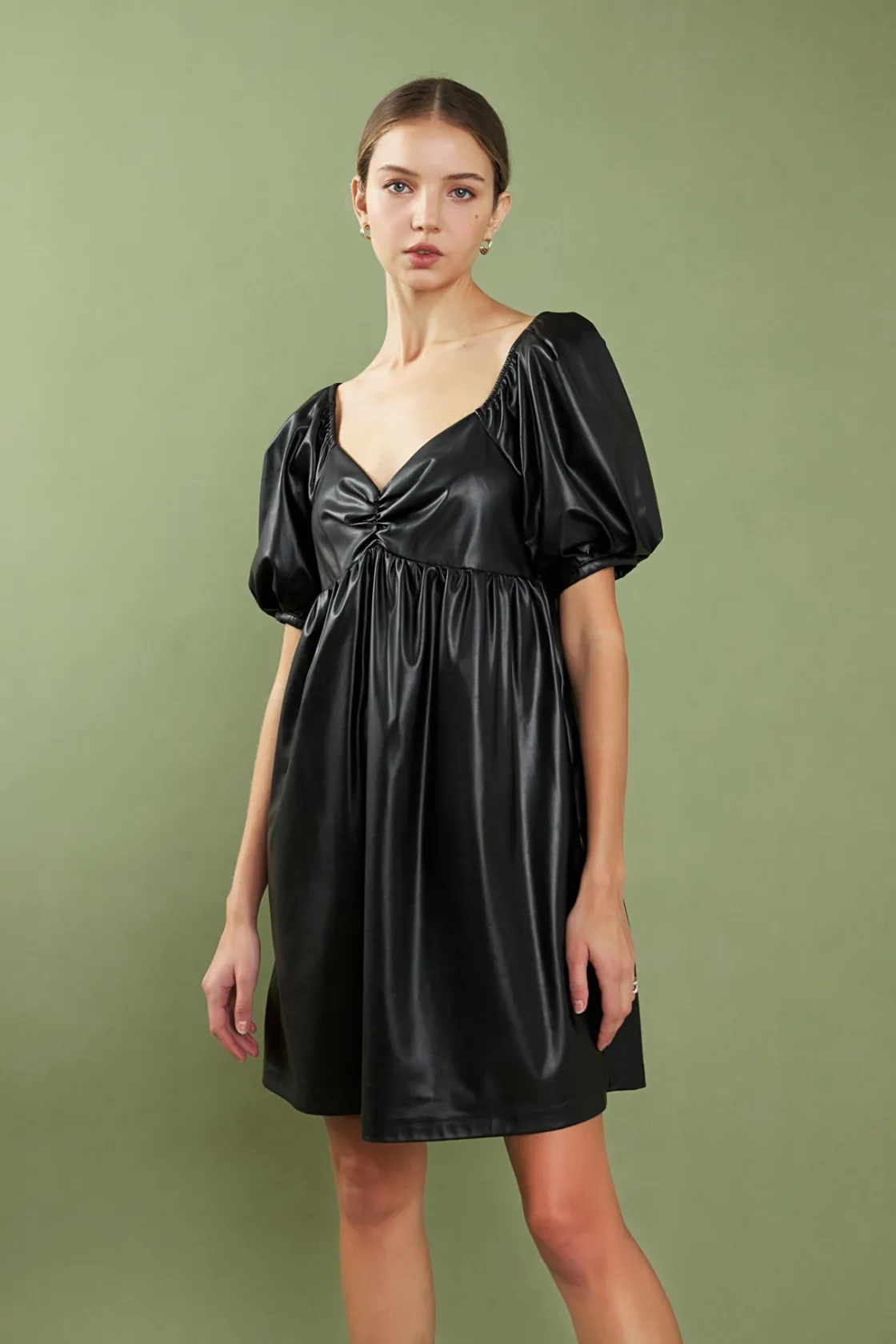 english_factory__faux_lea_3-6.webp ENGLISH FACTORY Leather Dresses | Tops*- Faux Leather Mini Dress BLACK