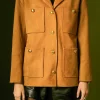 ENGLISH FACTORY Matching Sets | Jackets & Coats*- Faux Suede Jacket CAMEL