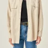 ENGLISH FACTORY Shirts & Blouses | Tops*- Faux Suede Oversized Shirts