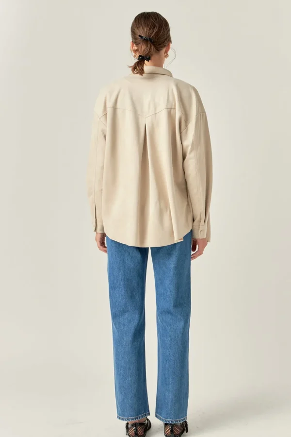 ENGLISH FACTORY Shirts & Blouses | Tops*- Faux Suede Oversized Shirts