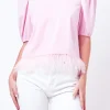 ENGLISH FACTORY Tops*- Feather Edge Top