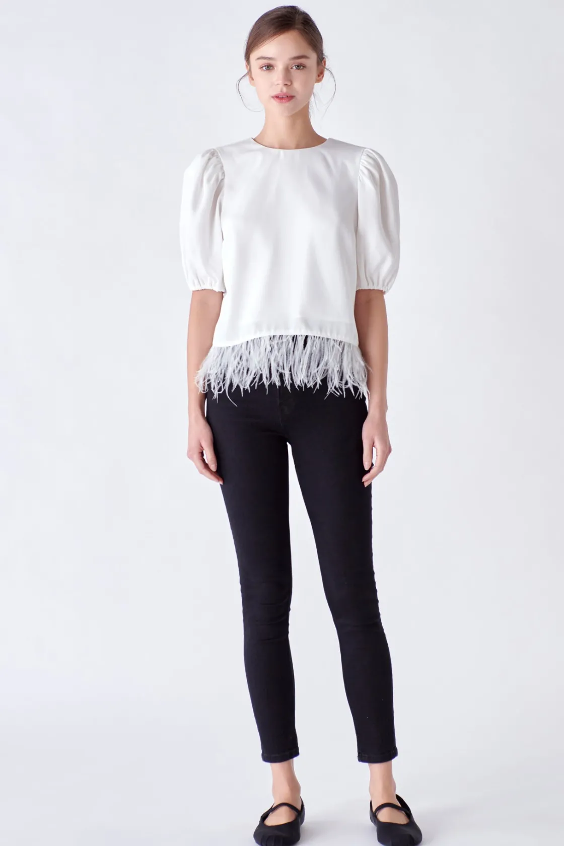 english_factory__feather__4.webp ENGLISH FACTORY Tops*- Feather Edge Top