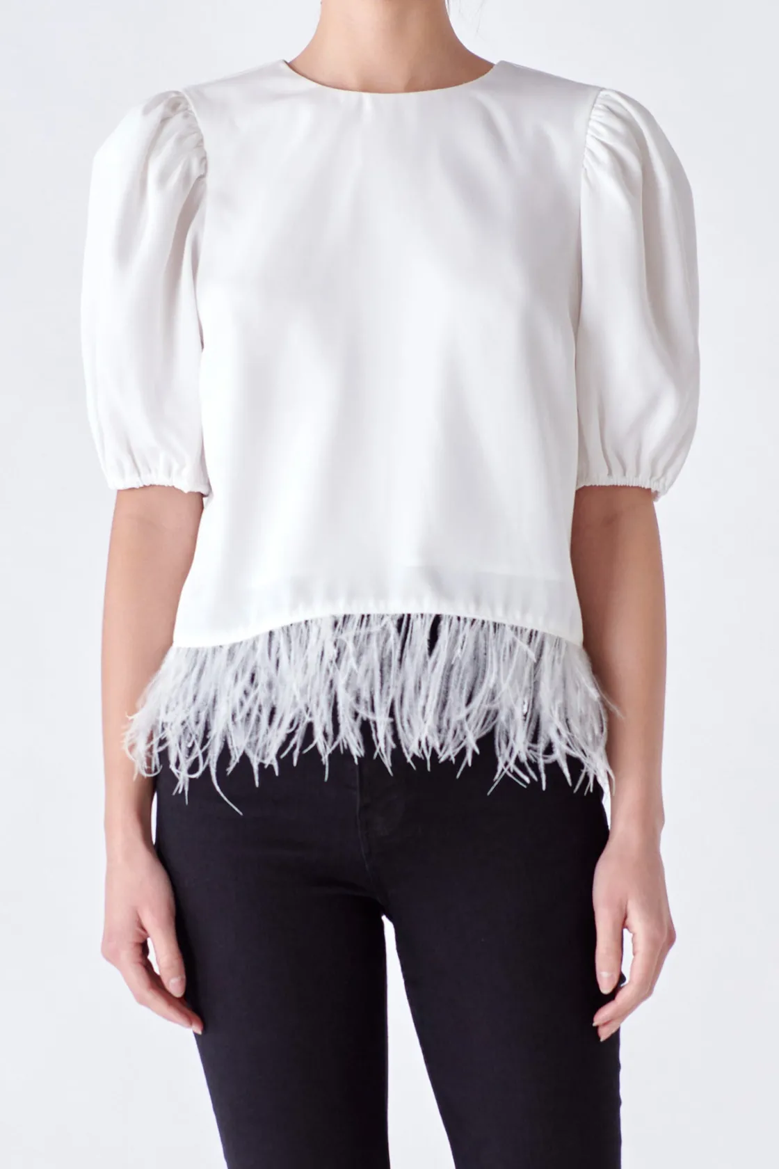 english_factory__feather__5.webp ENGLISH FACTORY Tops*- Feather Edge Top