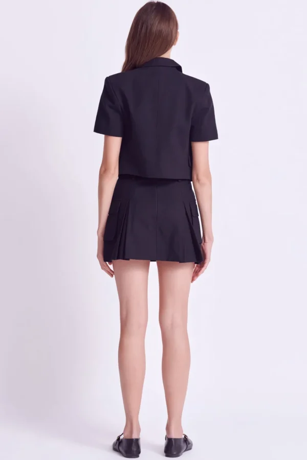 ENGLISH FACTORY Matching Sets | Tops*- Flap Pocket Mini Cargo Skort