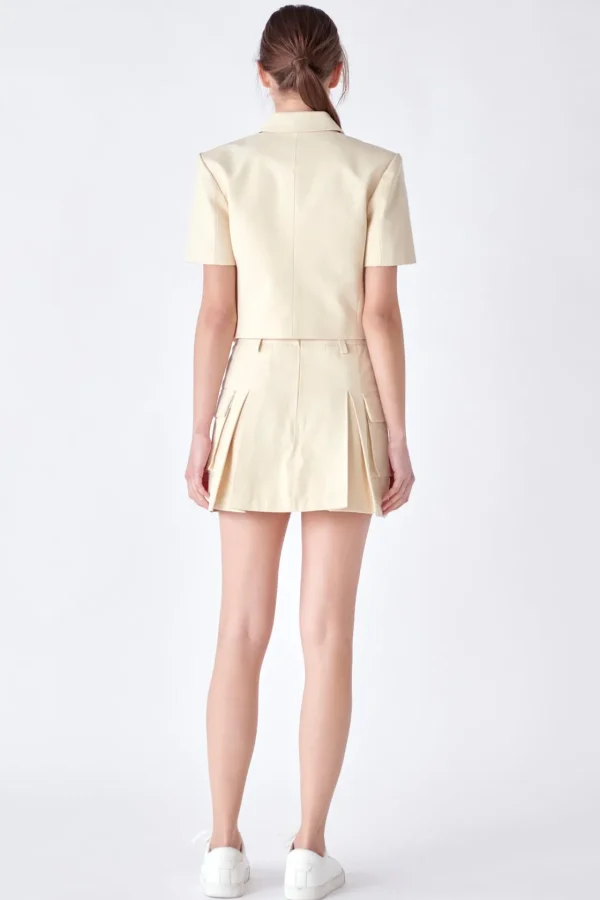 ENGLISH FACTORY Matching Sets | Tops*- Flap Pocket Mini Cargo Skort