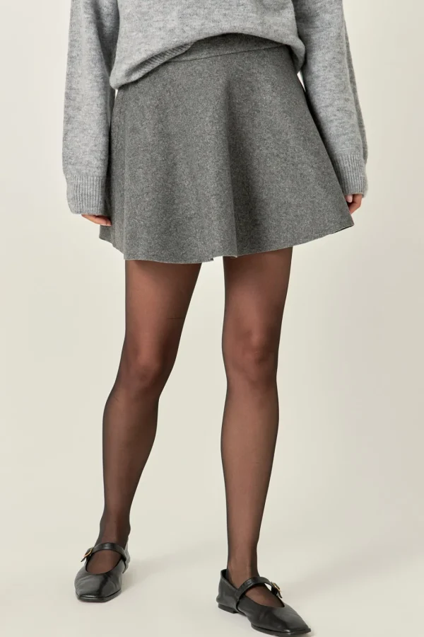 ENGLISH FACTORY Skirts*- Flare Mini Skirt CHARCOAL