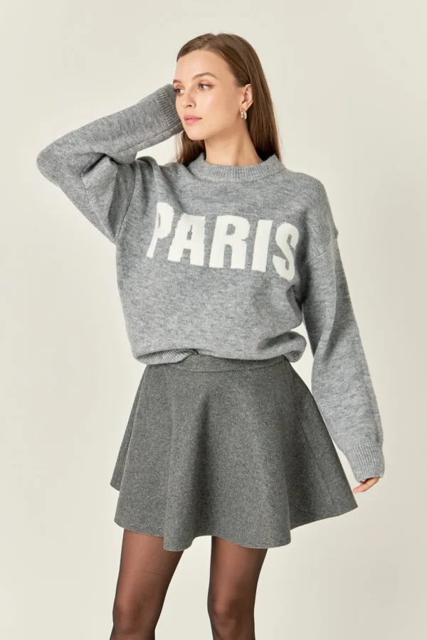 ENGLISH FACTORY Skirts*- Flare Mini Skirt CHARCOAL